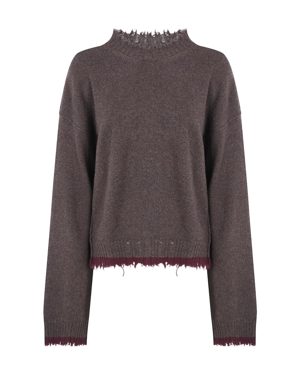 Uma Wang Brown Long-Sleeved Sweater