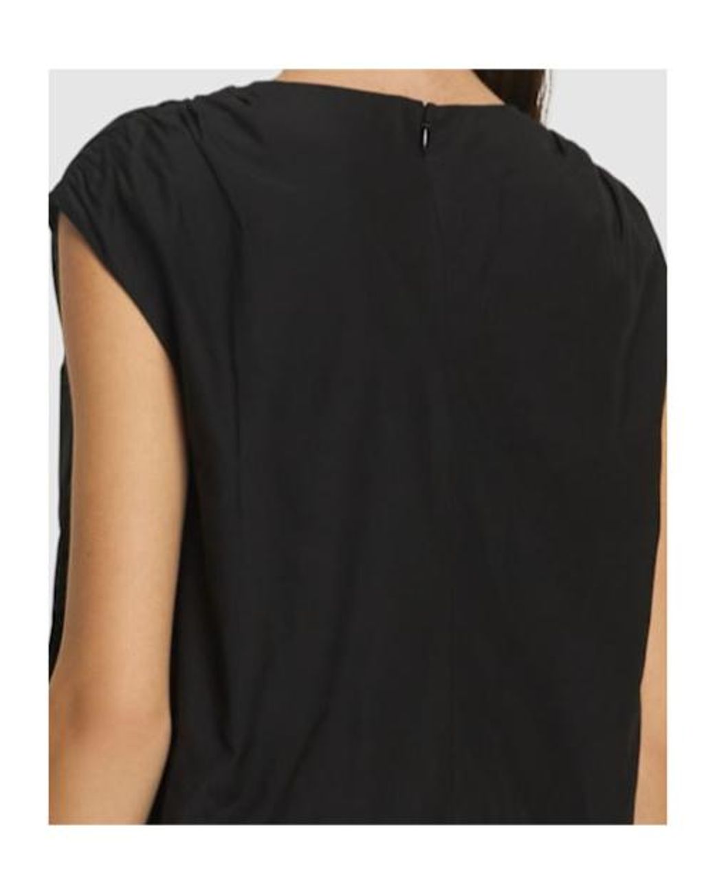 Loulou de Saison Black Cosma Pleated Sleeveless Top