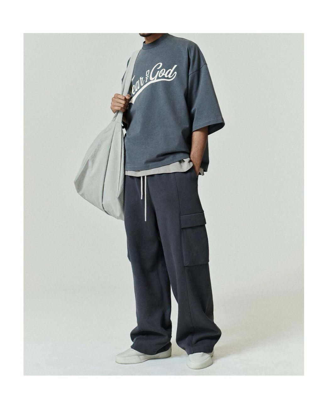 Fear Of God Gray Merch Tee Boxy Fit for men