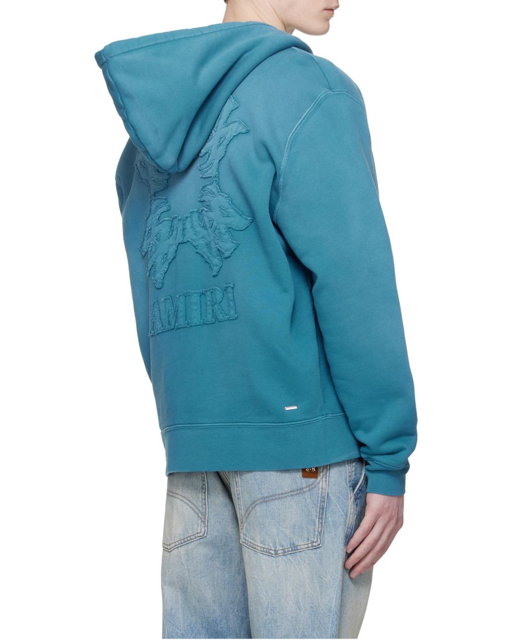 Amiri Blue Dark Cotton Hoodie for men