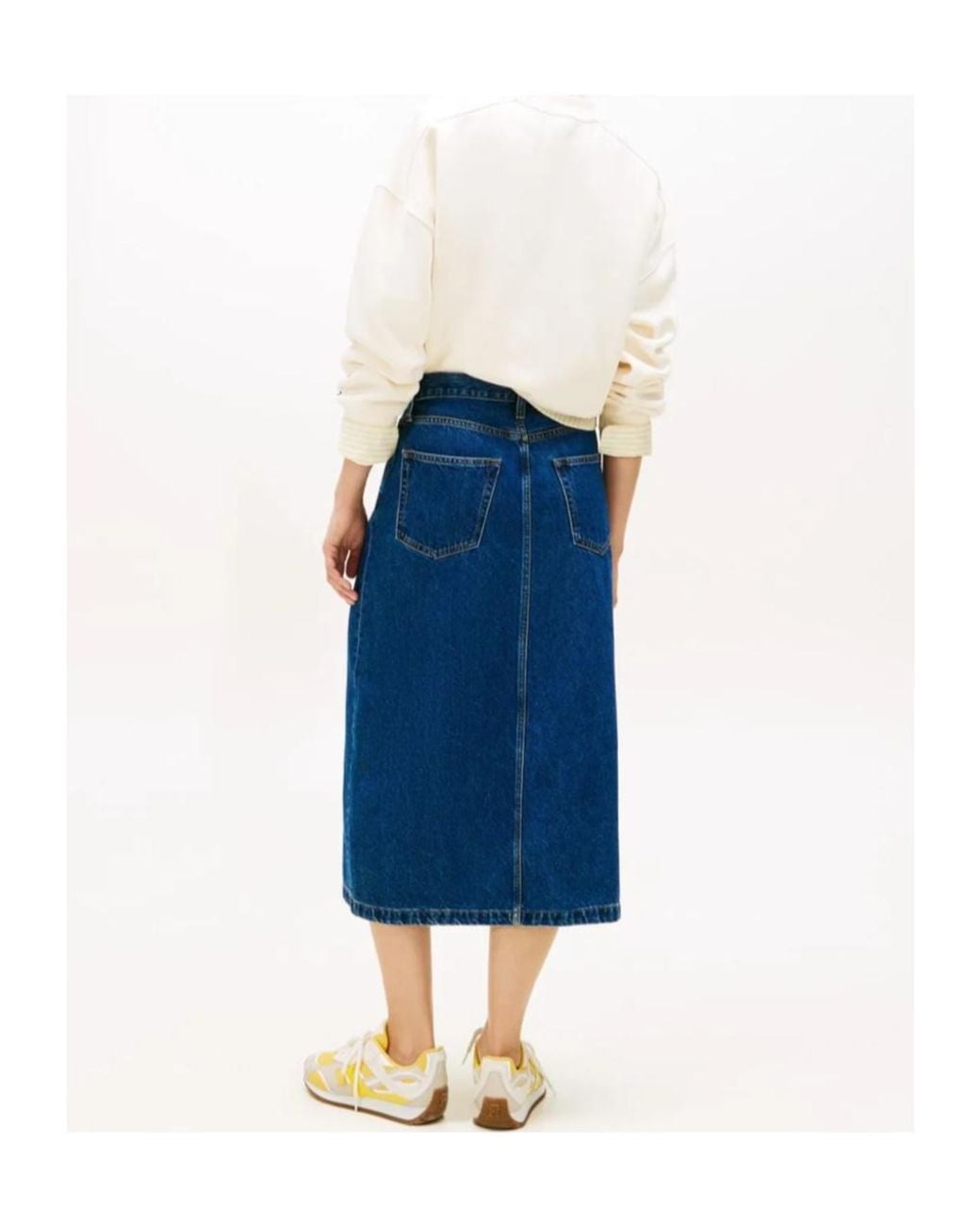Tommy Hilfiger Blue Emi Midi Skirt