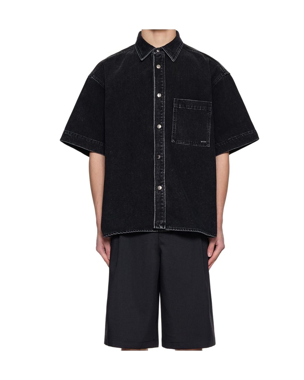 Wooyoungmi Black Cotton-Blend Shirt for men