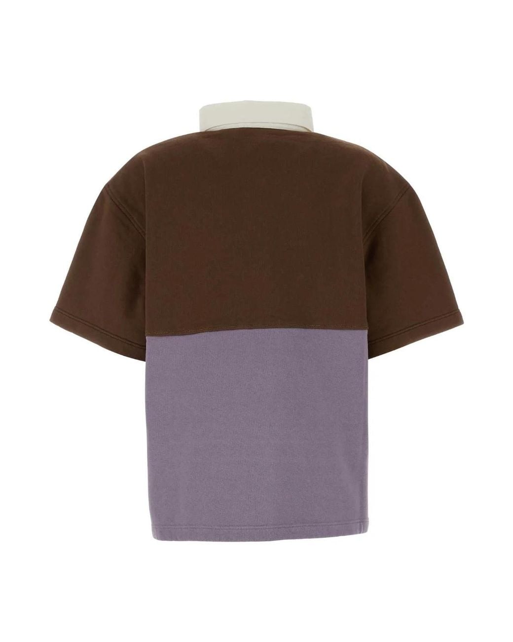 Prada Brown Two-Toned Short Sleeved Polo Shirt
