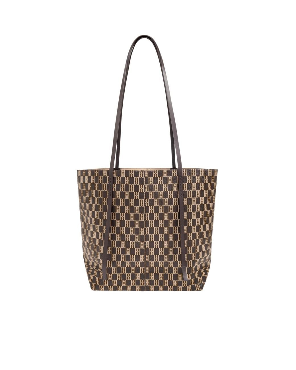 By Malene Birger Brown Signature Pattern Tote Bag