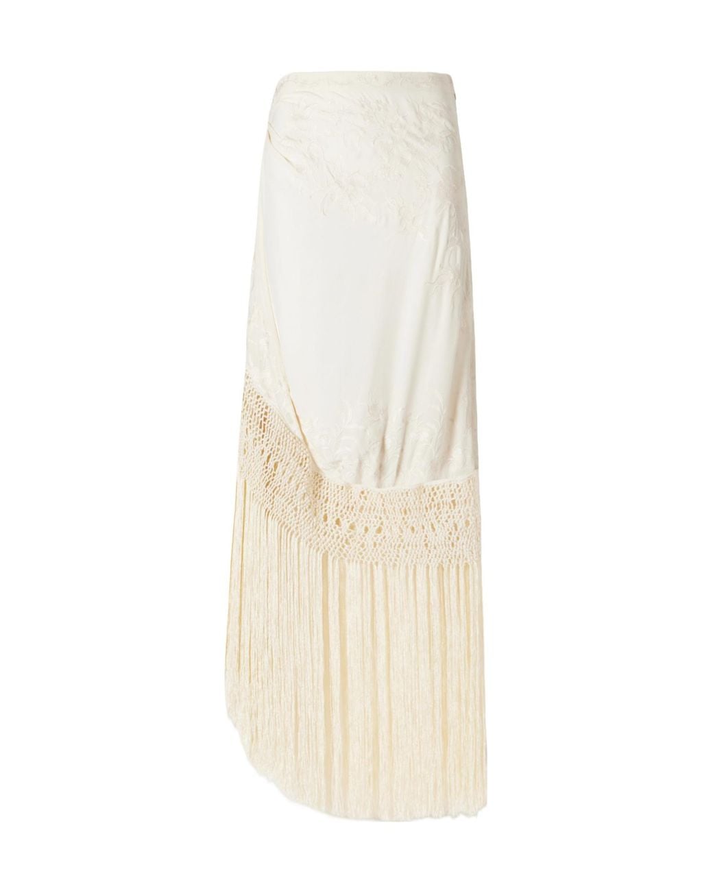 Ulla Johnson White Fringed Skirt