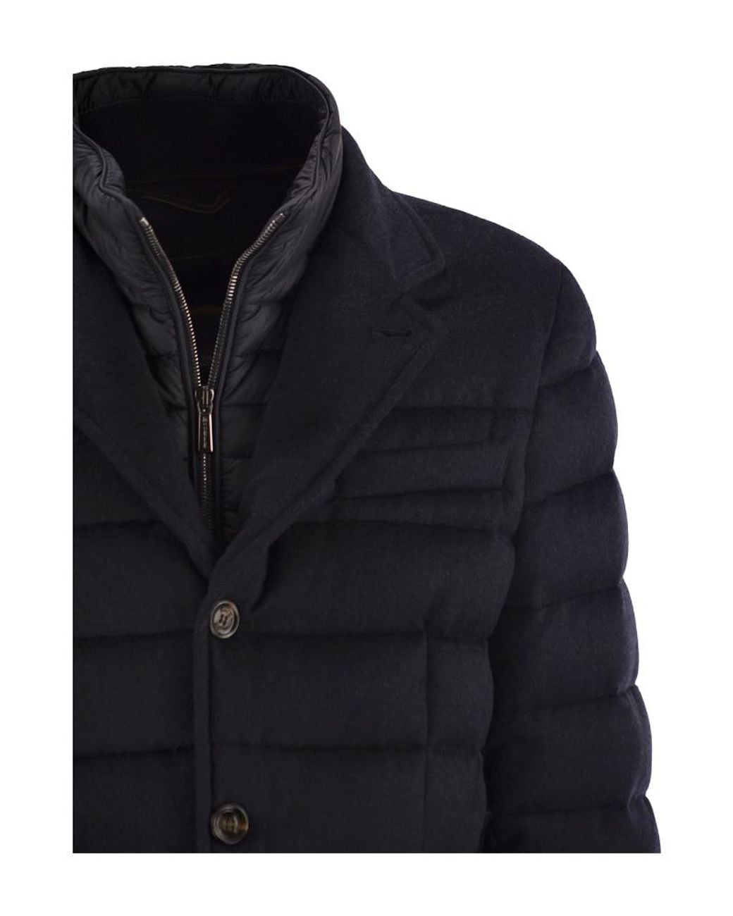 Moorer Blue Long-Sleeved Down Jacket for men