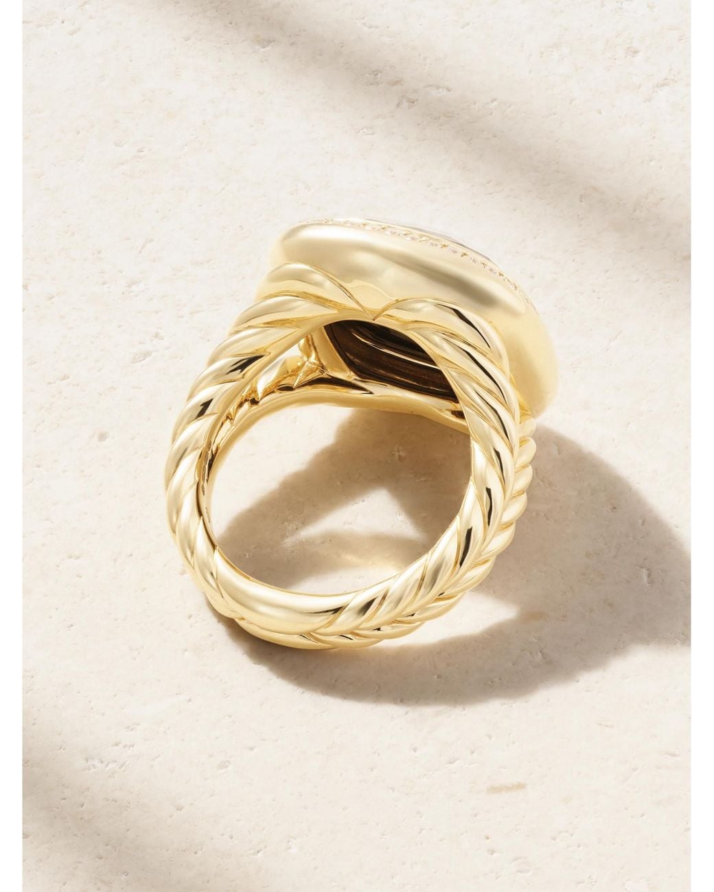 David Yurman Multicolor 18- Karat, Onyx And Diamond Ring