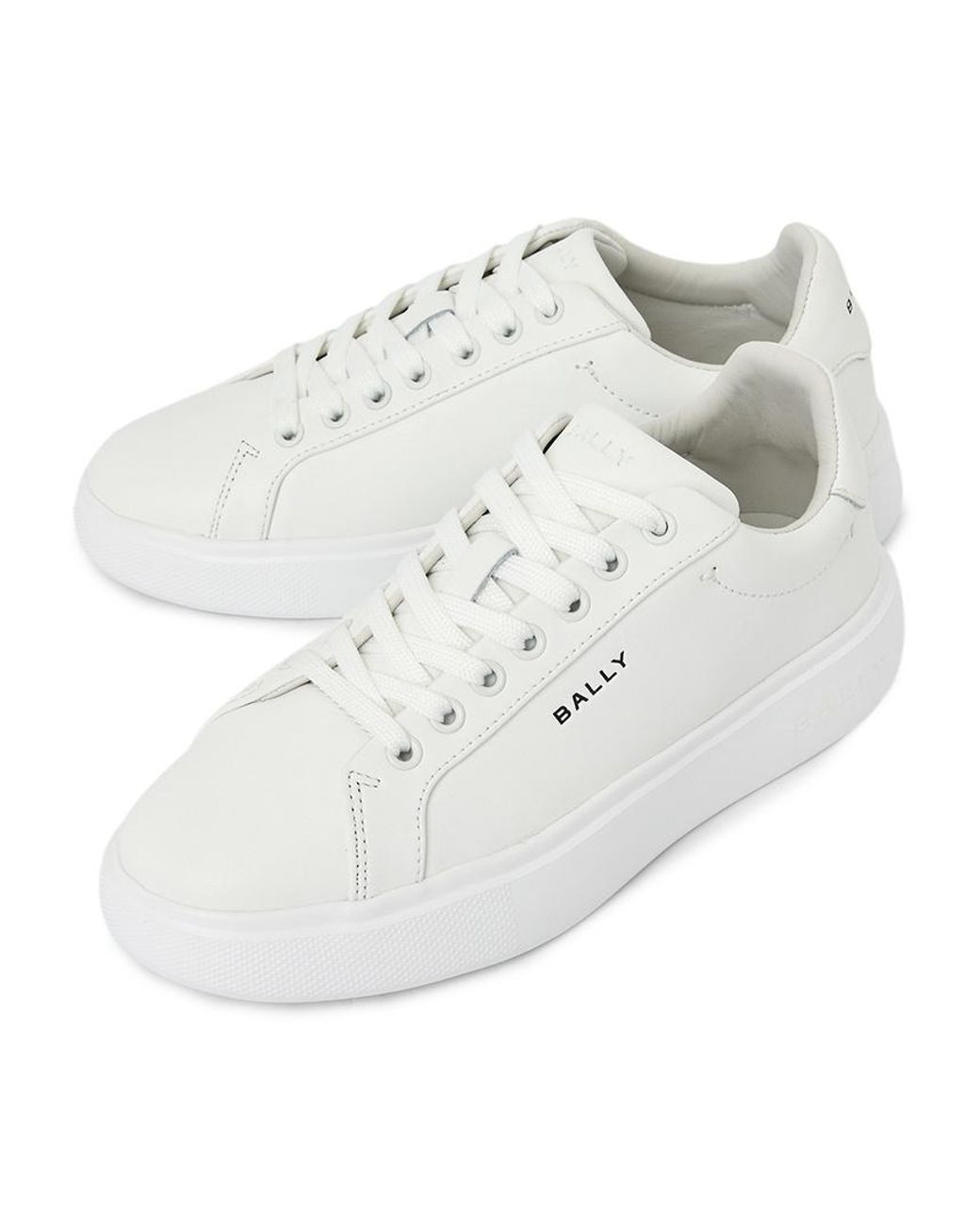 Bally White Lace-Up Sneakers