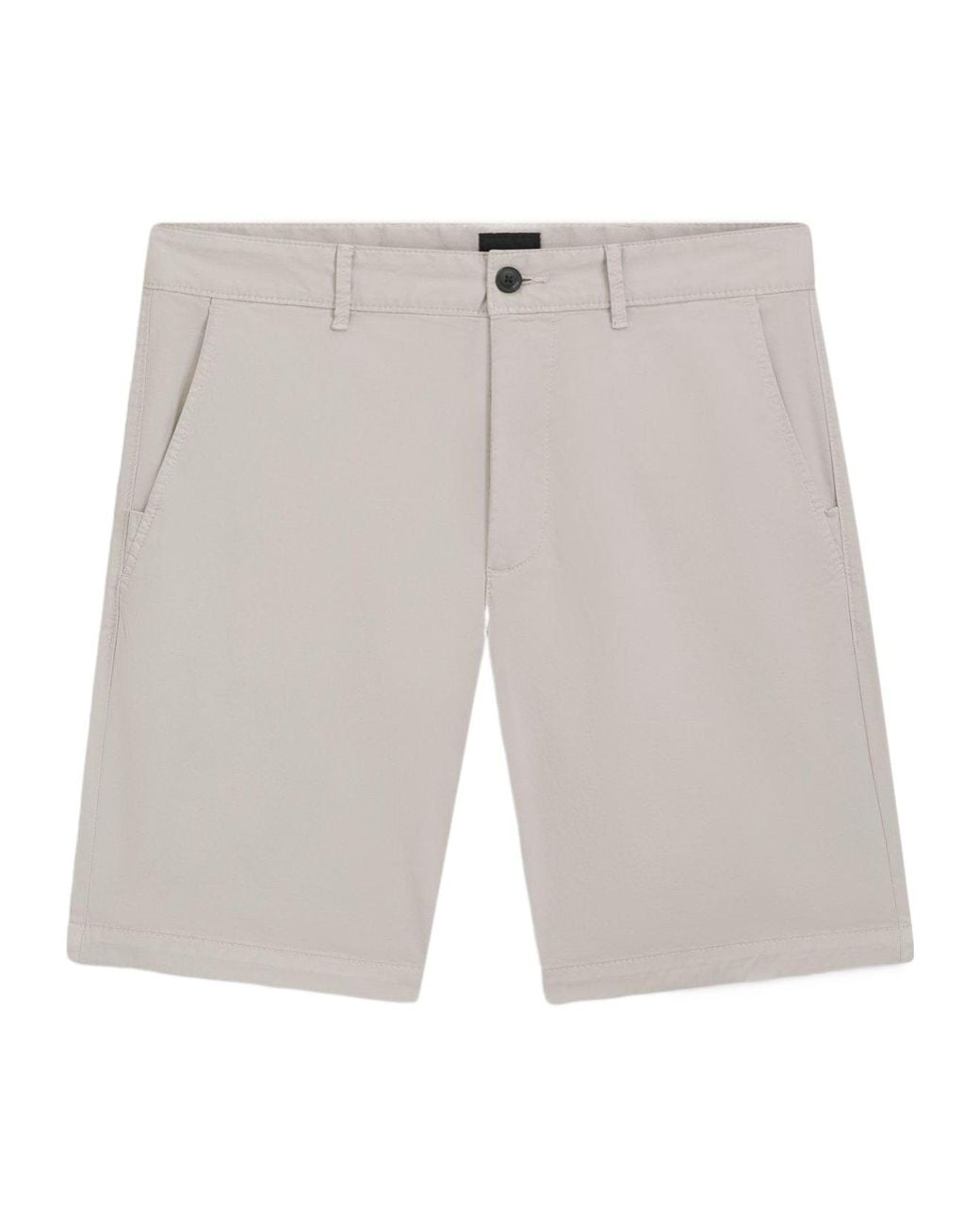 Boss White Versatile Slim-Fit Shorts for men
