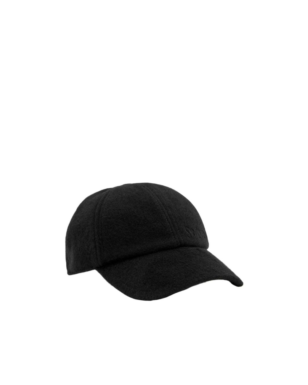 Saint Laurent Black Woolen Baseball Cap for men