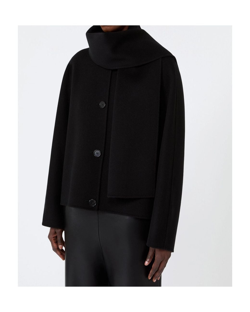 Max Mara Blue 'S Kate Scarf Detailed Jacket