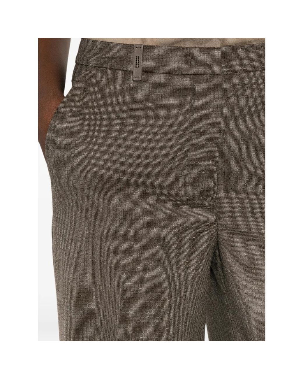 Peserico Gray Wide Leg Trousers