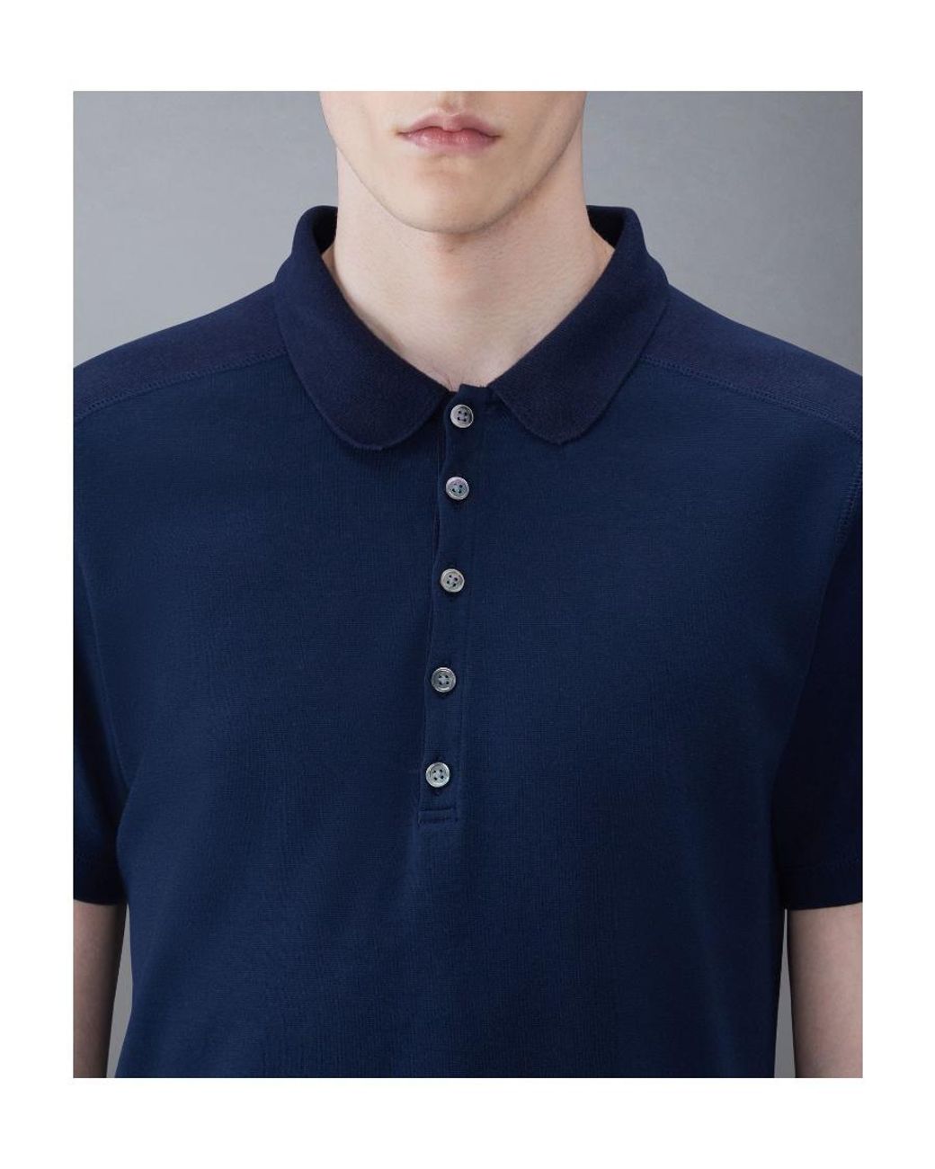 Thom Browne Blue Bar Short Sleeve Polo Shirt for men