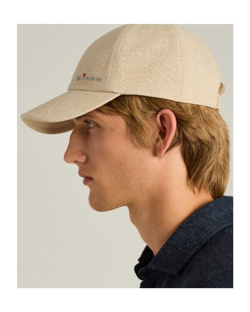 Kiton Natural Logo-Embroidered Baseball Cap for men