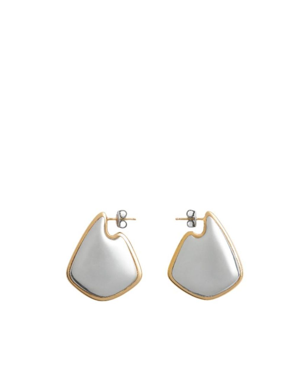 Bottega Veneta White Small Fin Earrings
