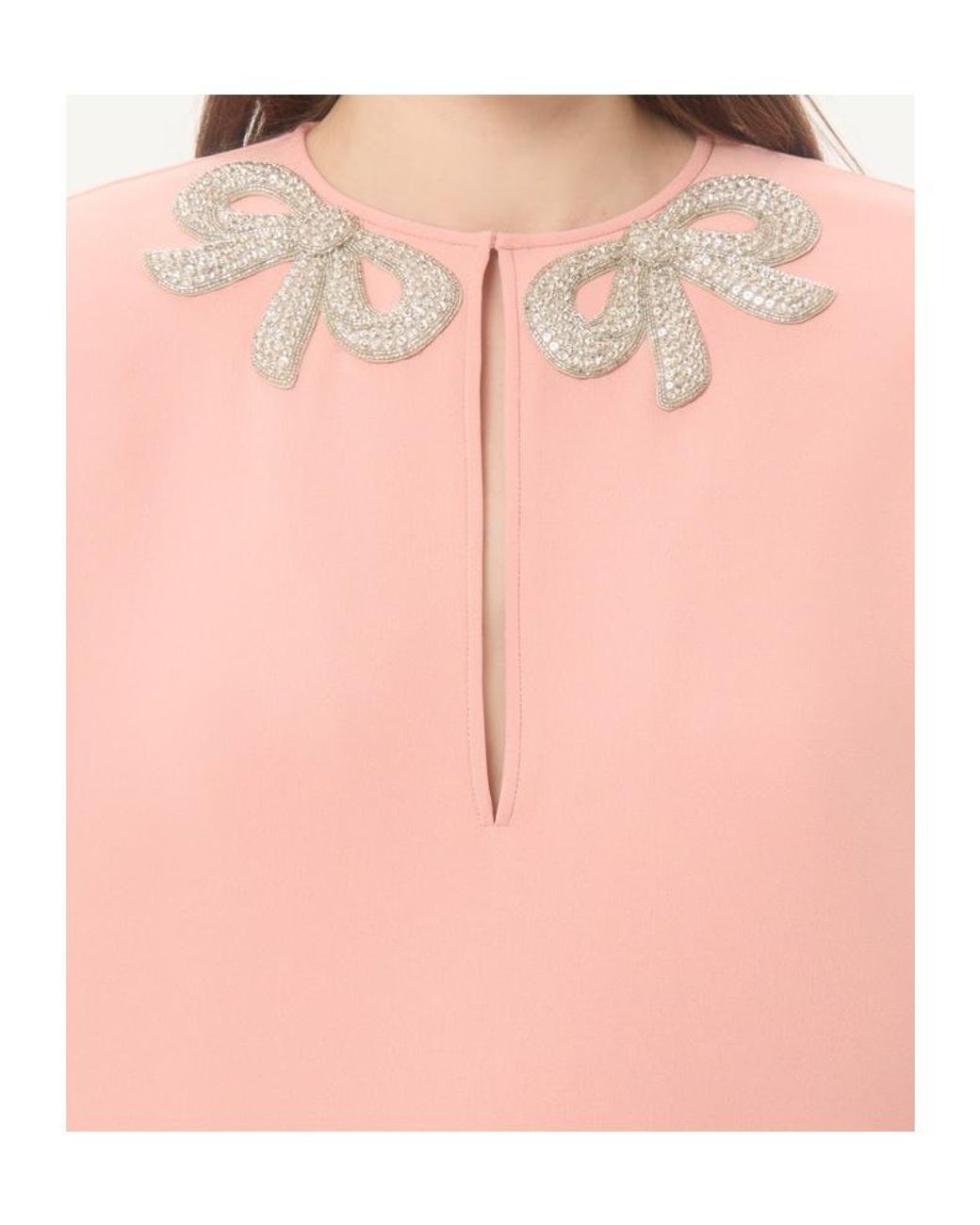 Valentino Pink Cady Couture Embellished Mini Dress