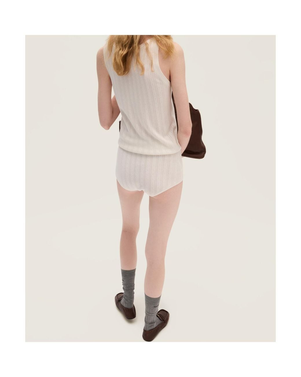 Miu Miu White Cashmere And Silk Tank Top