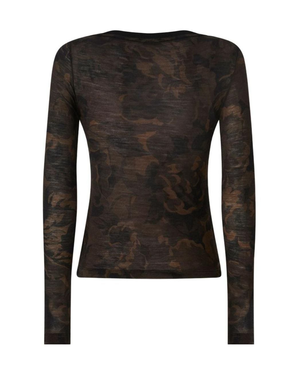 Pinko Black Sheer Patterned Cardigan