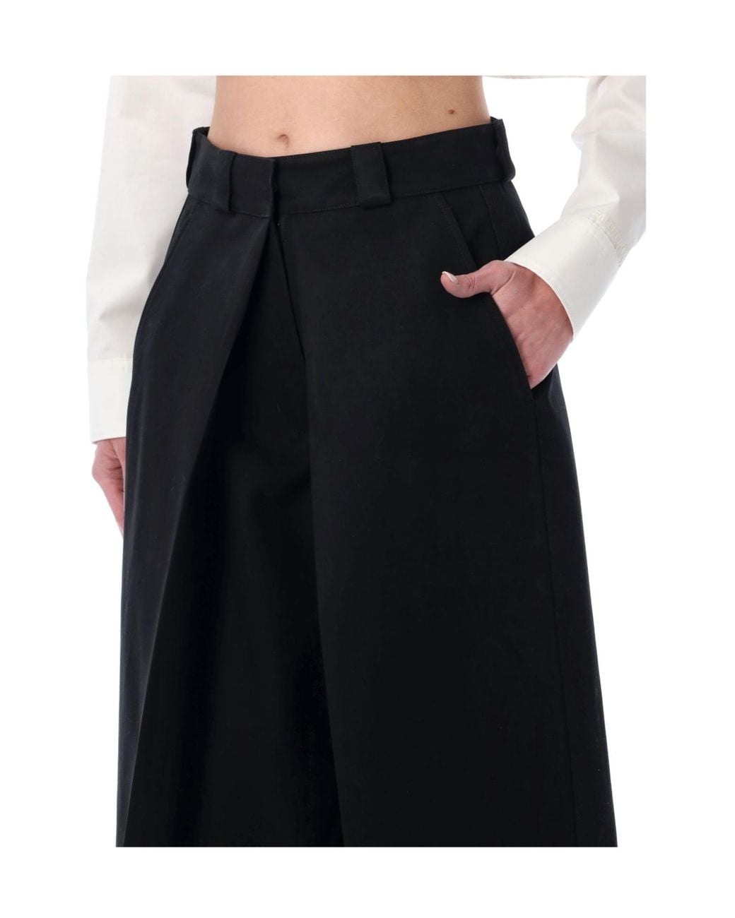 Balenciaga Black Wide-Leg Tailored Trousers