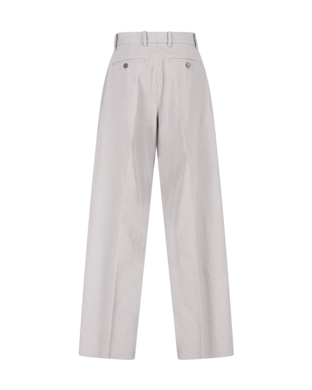 Jil Sander White High-Waisted Tailored Wide-Leg Trousers for men