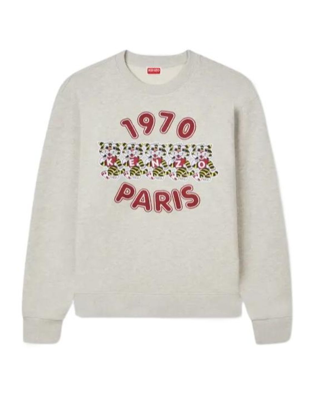 KENZO Gray Wild Tiger Embroidered Sweatshirt for men