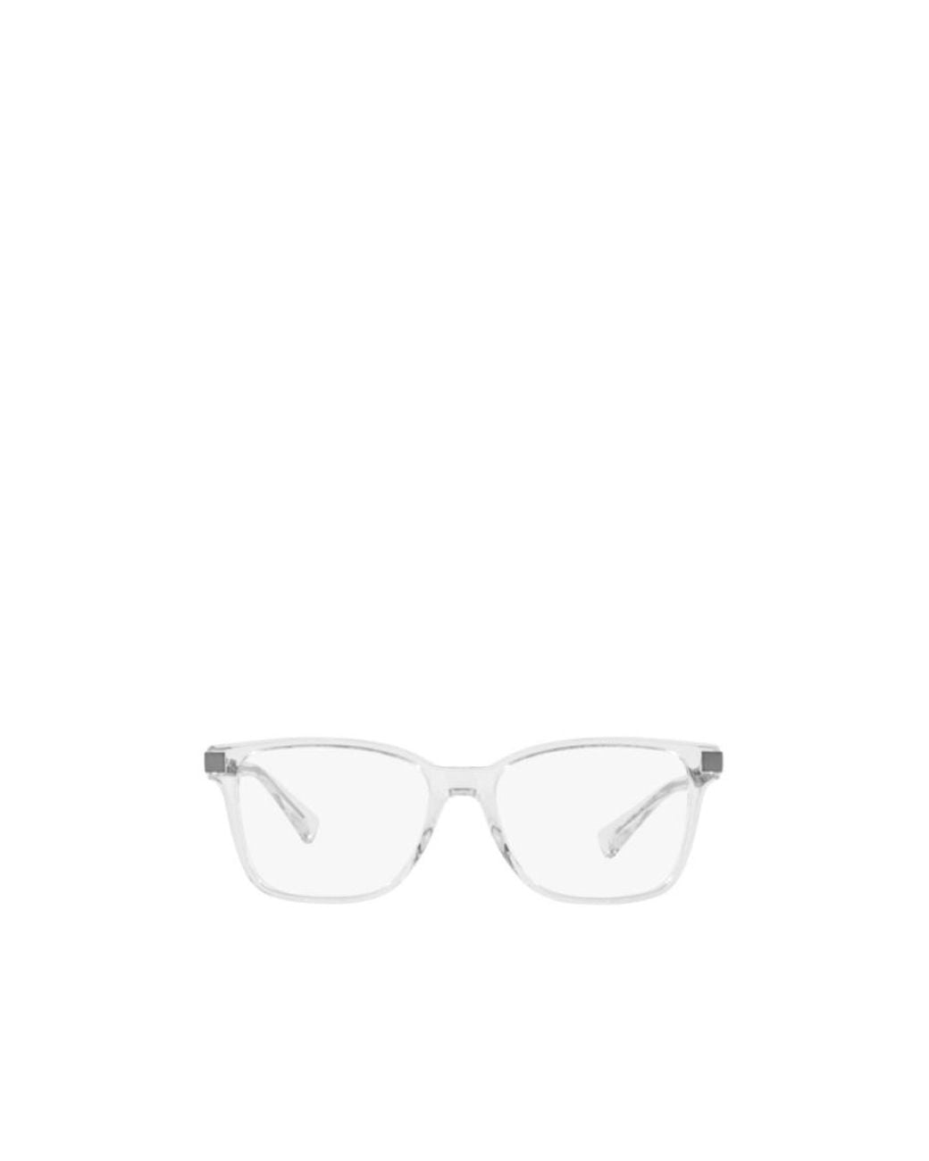 Versace White Eyewear Square Frame Glasses for men