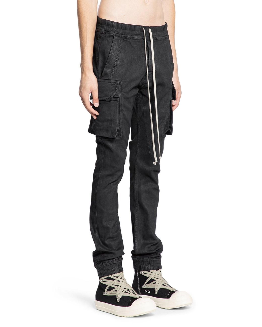 Rick Owens Black Mastodon Cut Pants for men