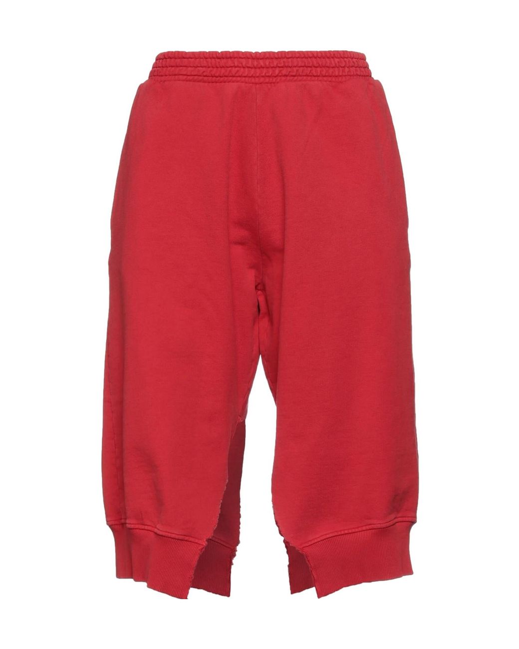 MM6 by Maison Margiela Red Solid Color Fleece Pants