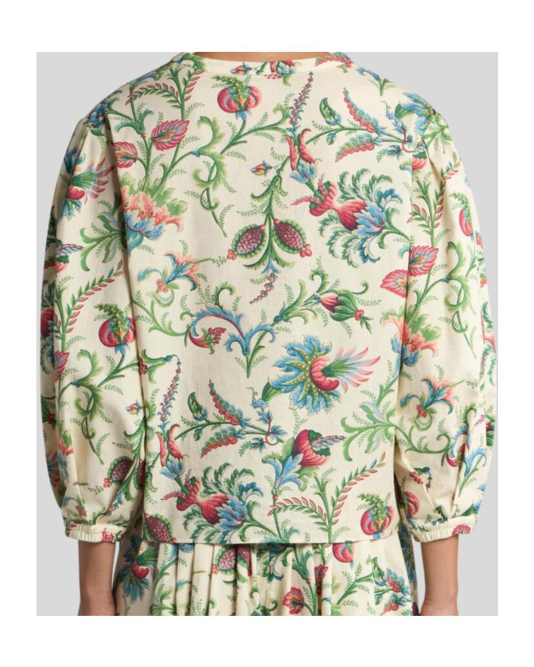Etro Green Floral Motif Blouse