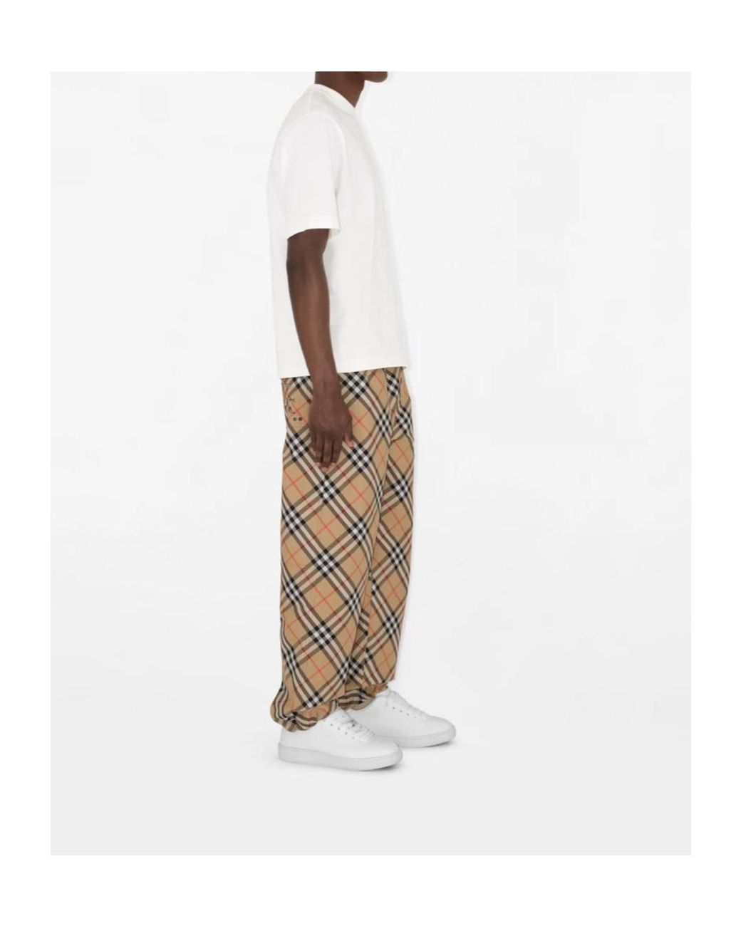 Burberry Natural Check Twill Drawstring Pants for men