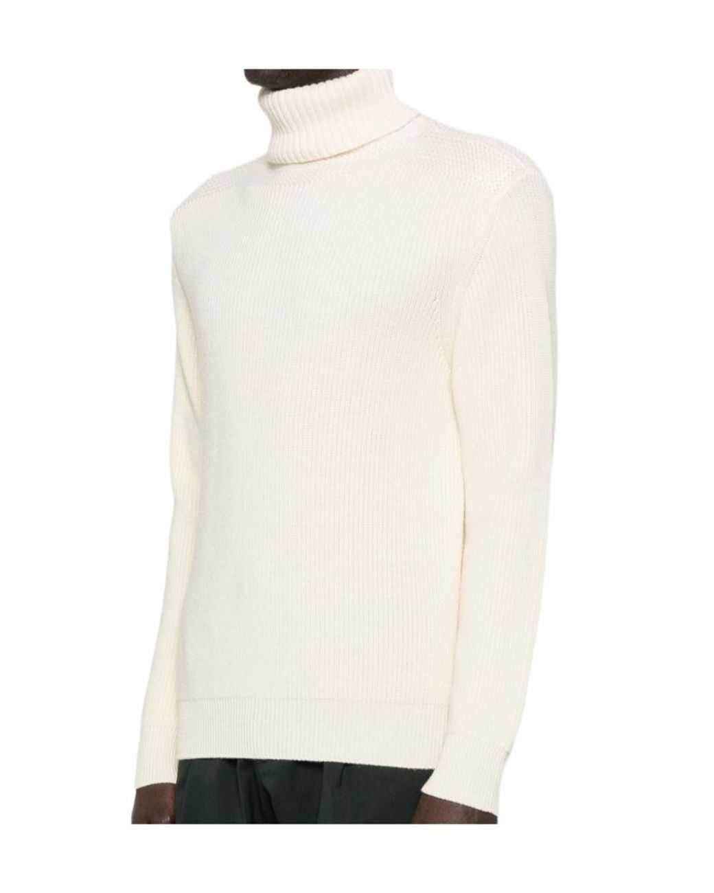 Sebago White Turtleneck Sweater for men