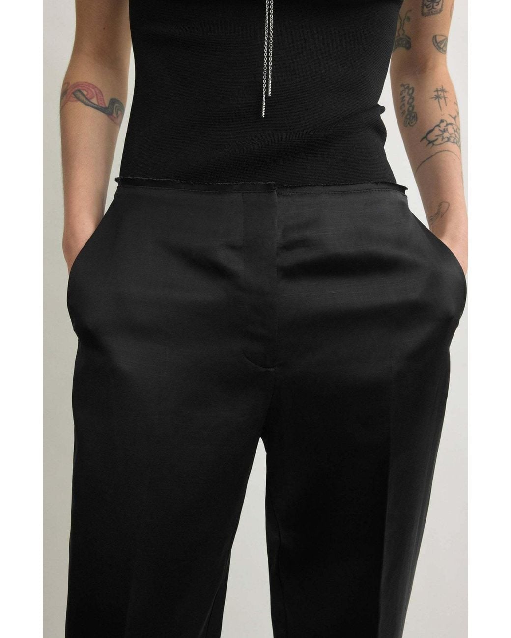 Totême Black Totême Straight-Leg Pants