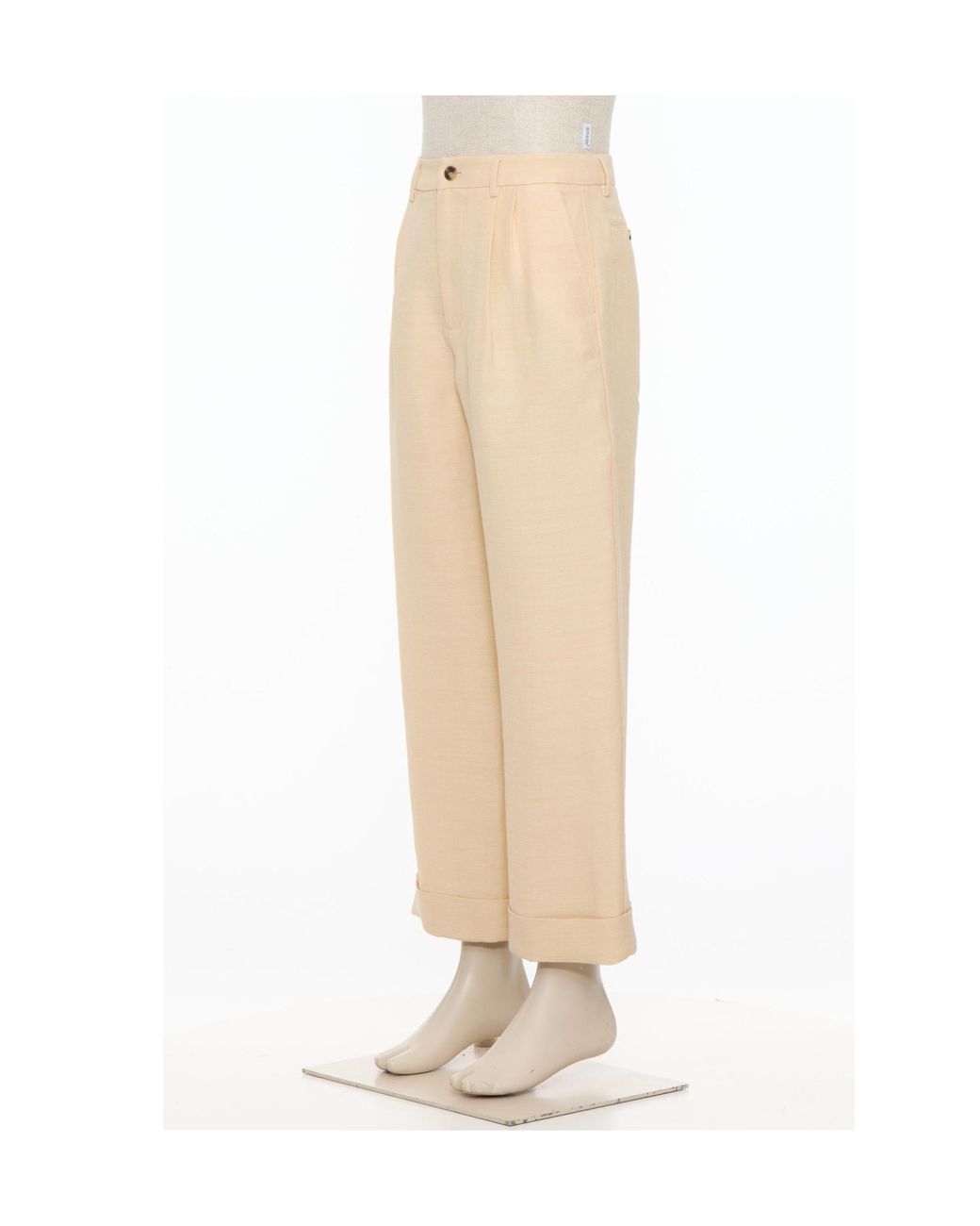 Valentino Natural Pleat Detailed Straight Leg Pants for men
