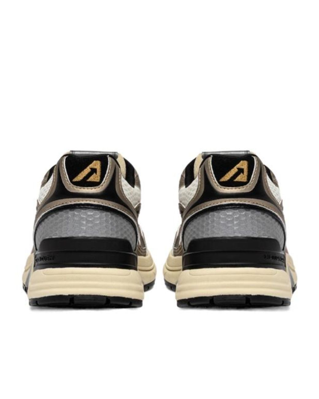 Autry White Logo Patch Lace-Up Sneakers