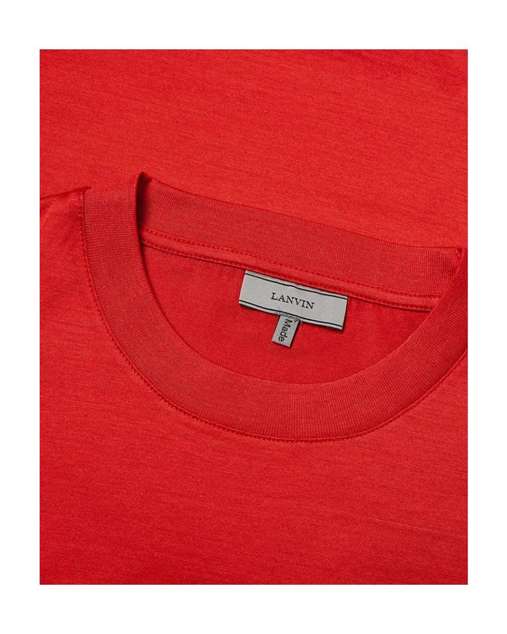 Lanvin Red Logo Details T-Shirt for men