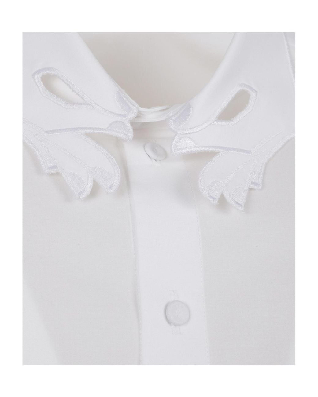 Vivetta White Classic Shirt With Collar Embroidery for men