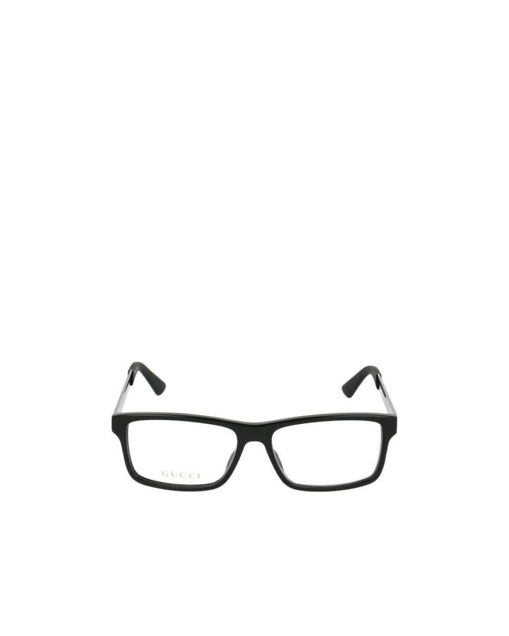Gucci White Eyewear Square Frame Glasses for men