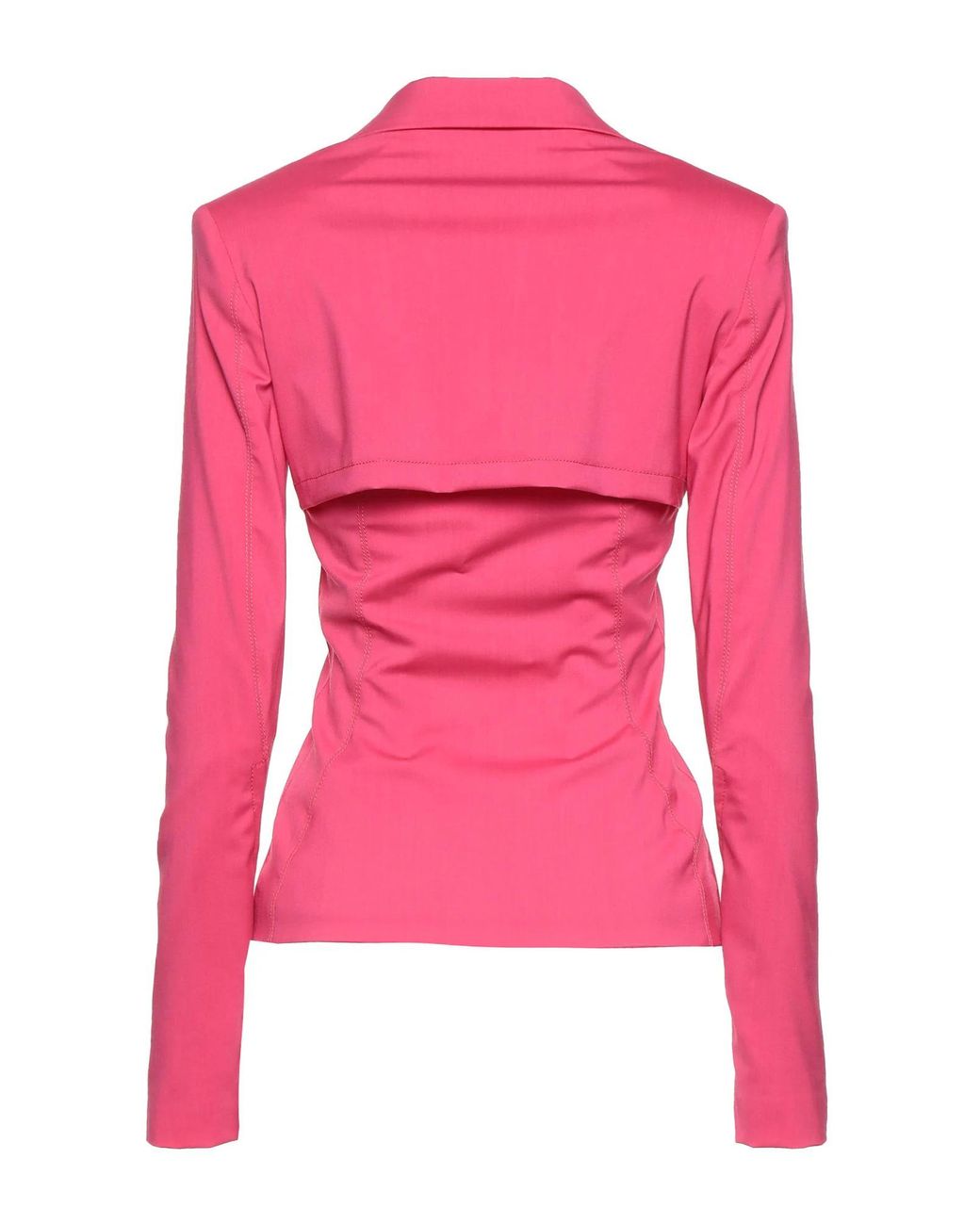 Jacquemus Pink Solid-Color Thin Wool Suit