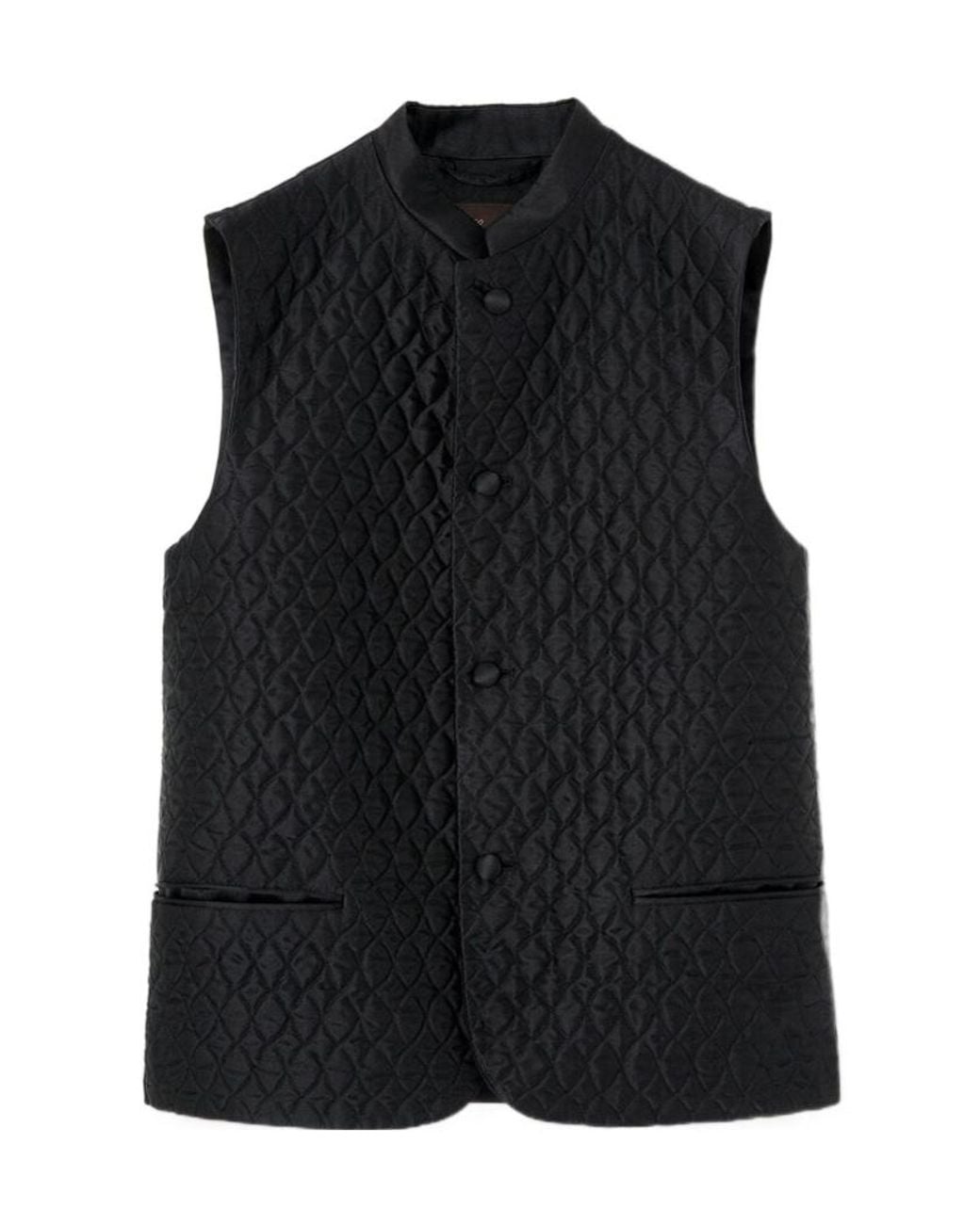 Loro Piana Black Windsor Vest for men