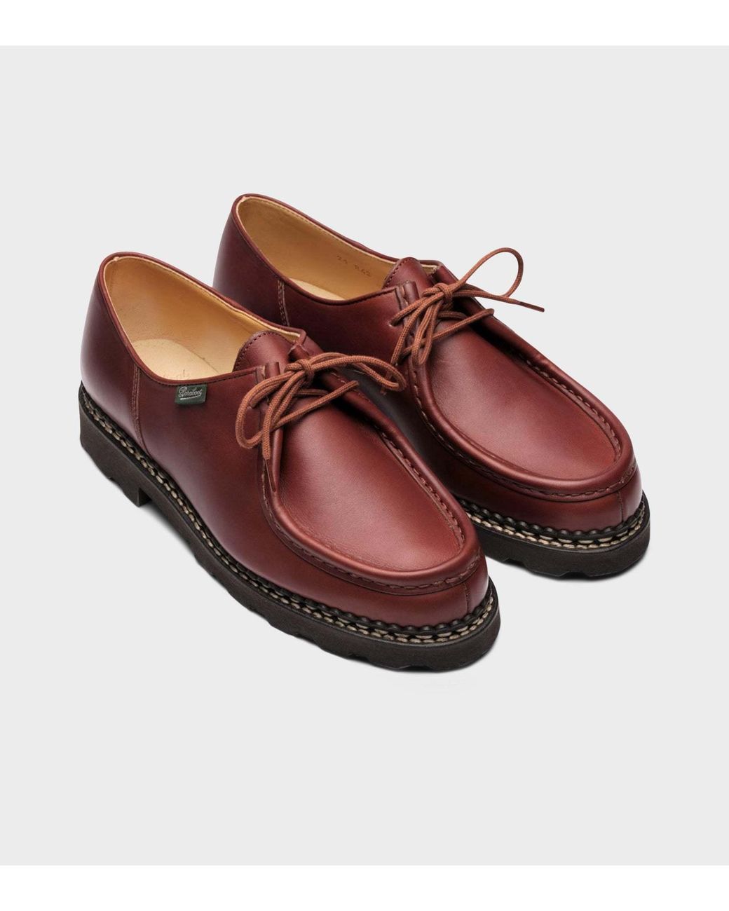 Paraboot Brown Round Toe Business Shoes for men