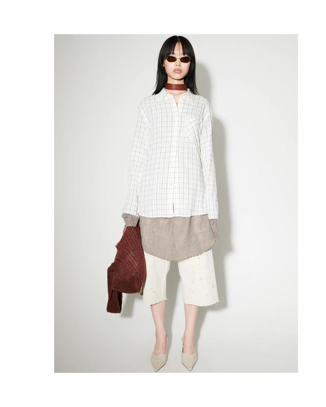 Our Legacy White Checkered Shirt
