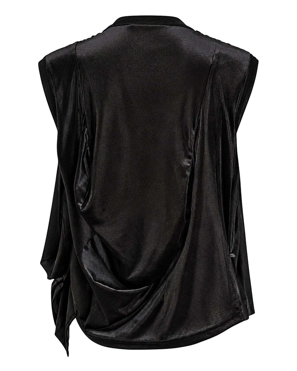Comme des Garçons Black Comme Des Garçons Sleeveless Draped Pleated Blouse