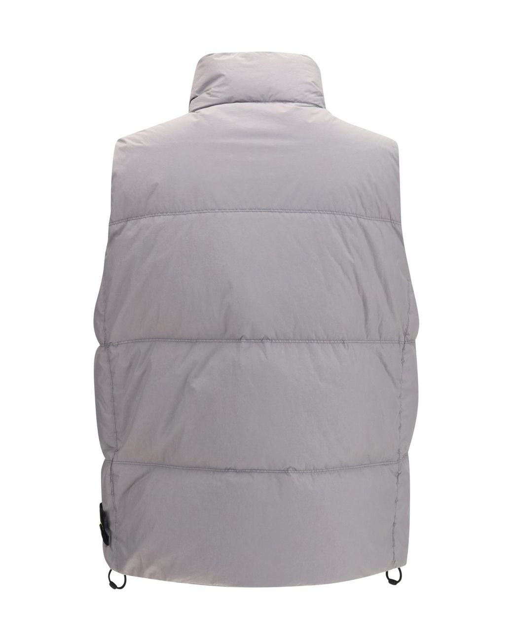 Stone Island Gray Crinkle Reps Ny Padded Vest for men
