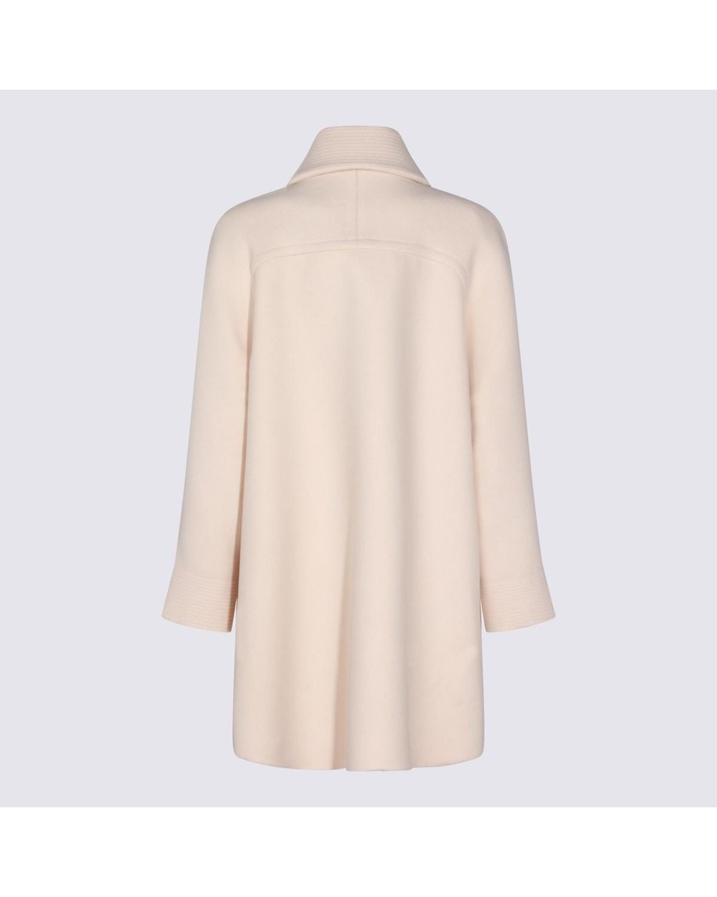 Valentino Natural Logo Plaque Button-Up Peacoat