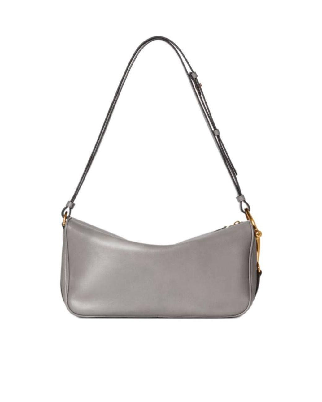 Gucci Gray Half Horsebit Medium Shoulder Bag, Leather