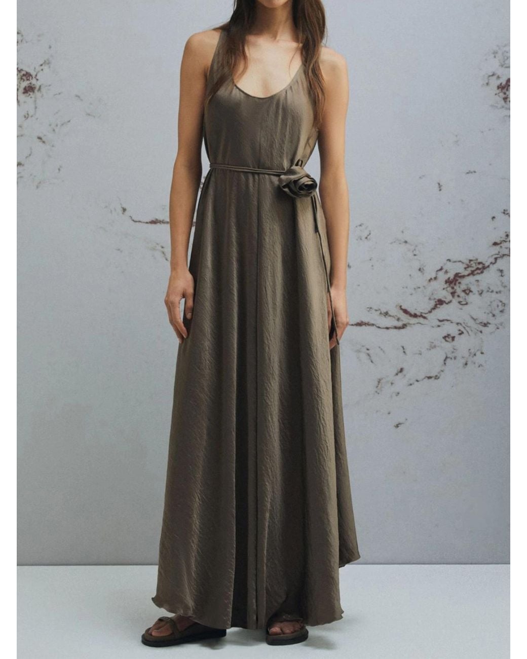 Marella Natural Crinkle Twill Dress