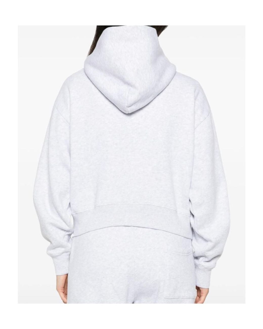 Sporty & Rich White Long-Sleeved Zip-Up Sweatshirt