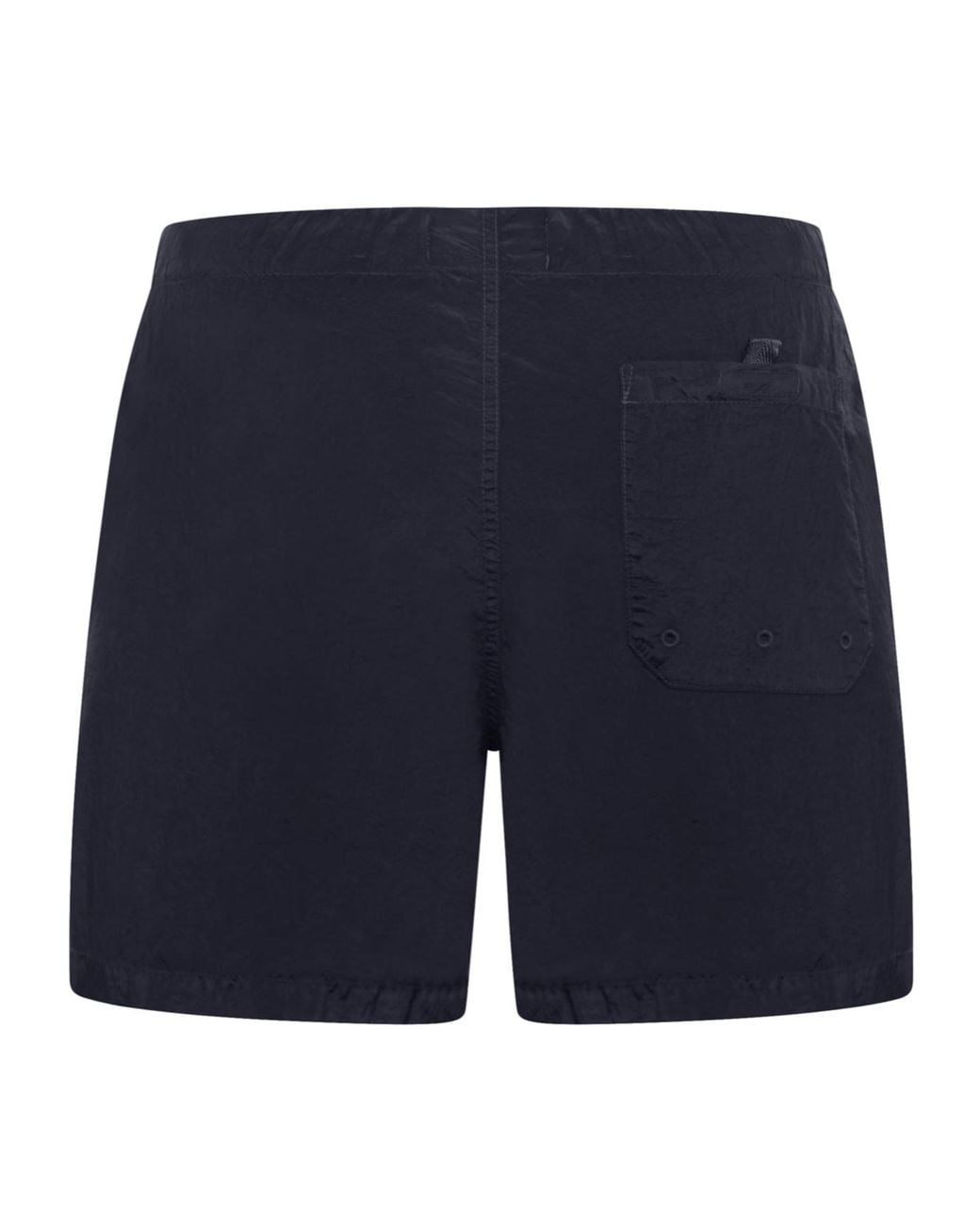 Stone Island Blue Compass Patch Mid-Rise Swim Shorts for men