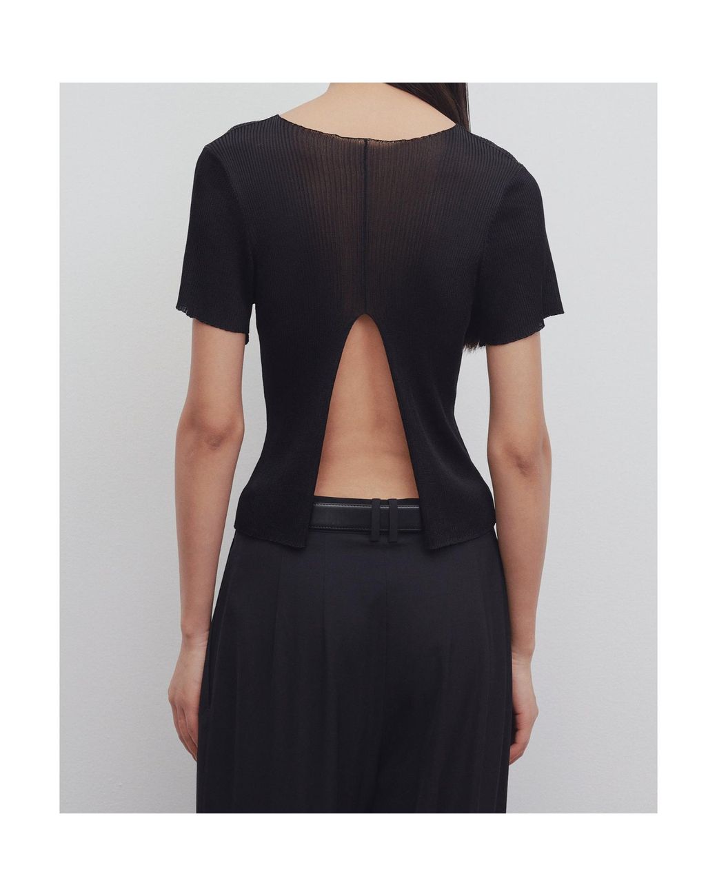 The Row Black Short-Sleeved T-Shirt