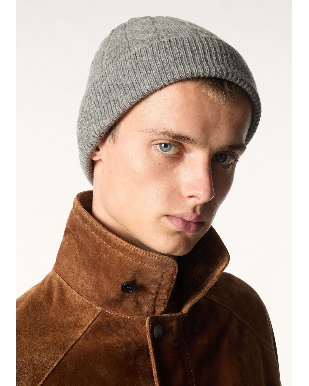 Loro Piana Gray Cedar Beanie for men